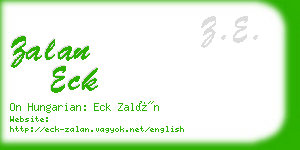 zalan eck business card